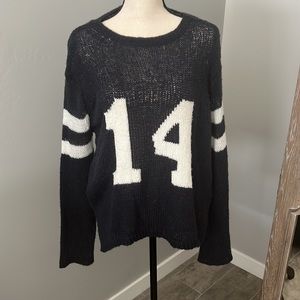 Wooden ships football #14 knit sweater Size S/M